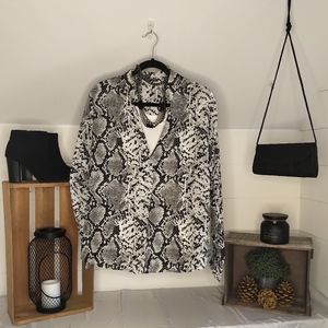 Shein Snakeskin Print Blouse Size 8/10